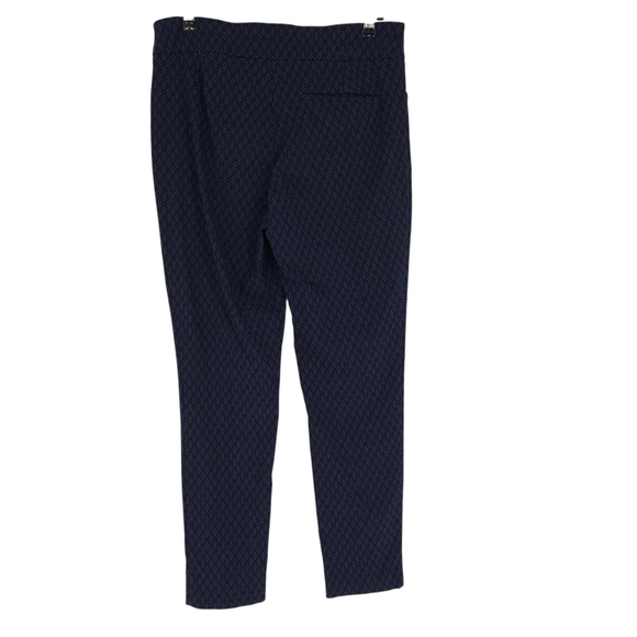 PGA Tour Golf Straight Leg Pants Navy Blue Polka Dot Pull On High Rise Large - Picture 3 of 4